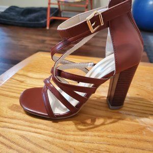 High Heeled Brown Shoes